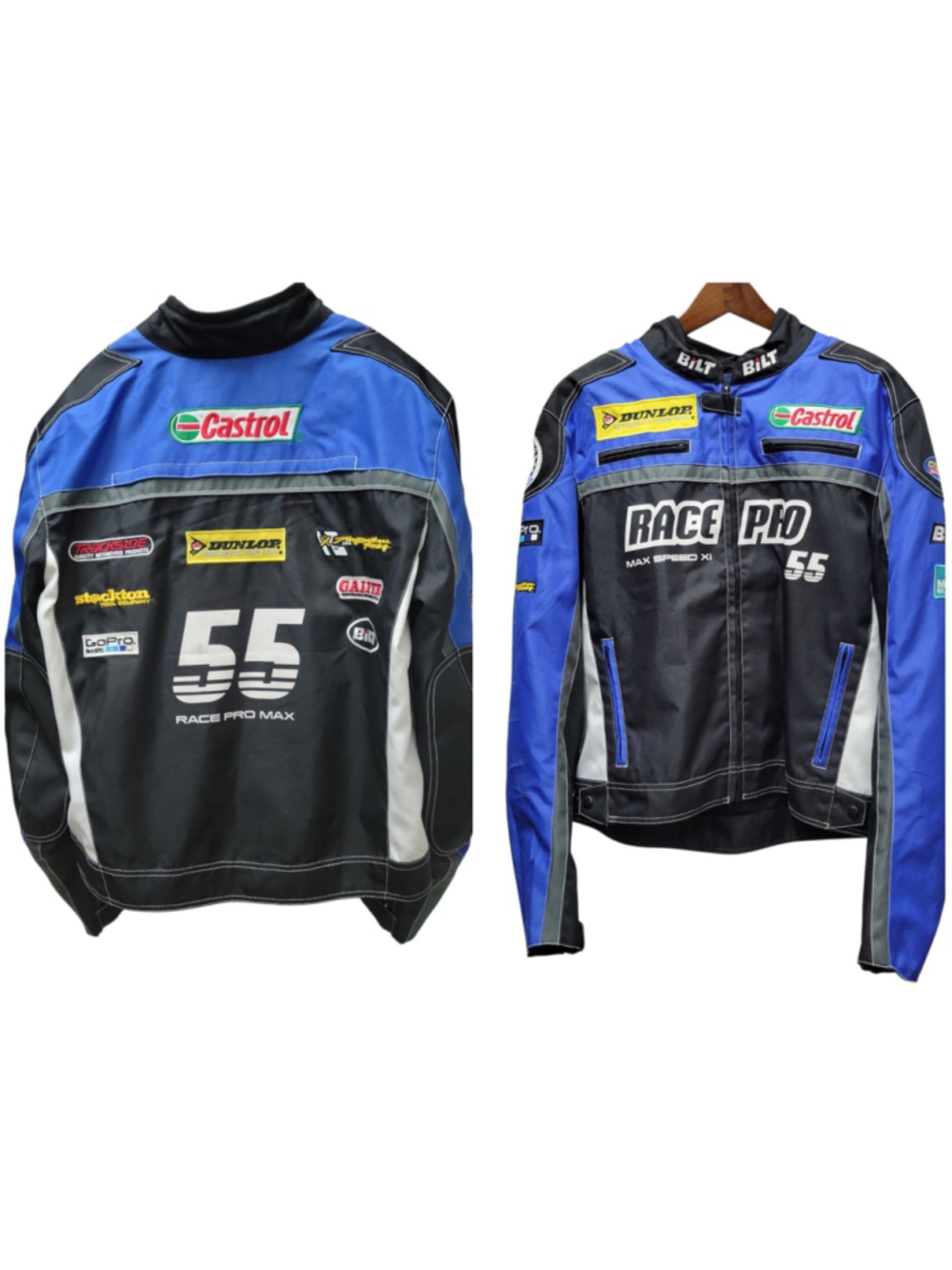 BILT Motorcycle Racing Pro Max Speed Xi 55 Moto Shoulder/Elbow Armor Jacket XL